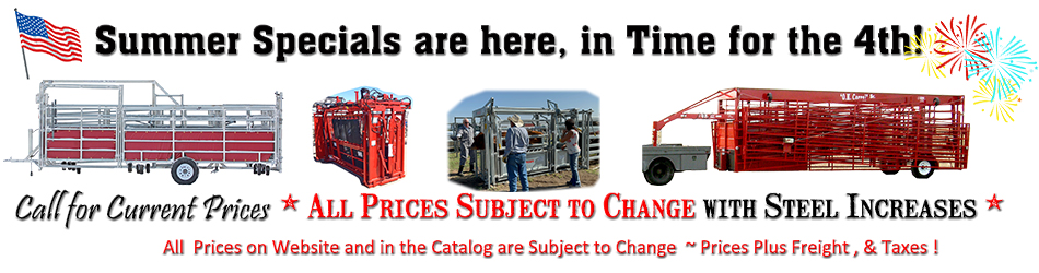 Summer Specials are here, in Time for the 4th! Some Equipment Going Up 7/1 Pay/Order by 6/29